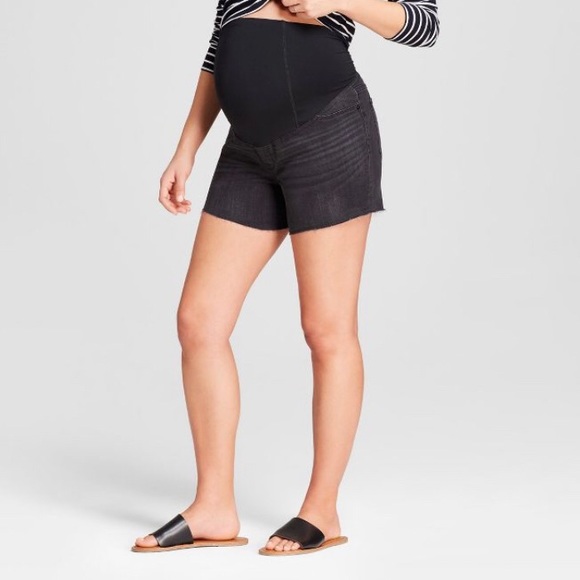 Isabella Fiore Pants - ISABEL MATERNITY Denim Shorts Black Size 6